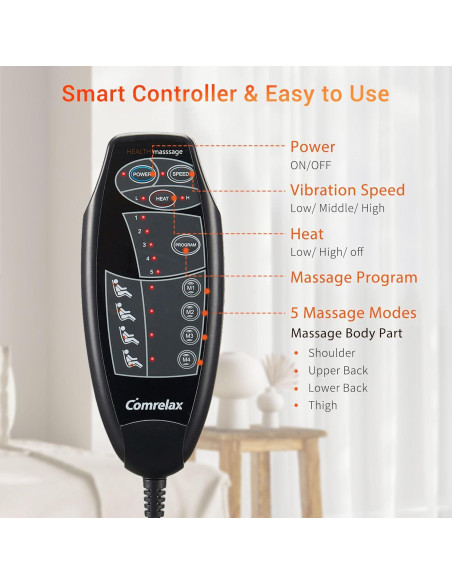 Cojín de Masaje con Calor Comrelax 28.5x25.8cm 1.33kg