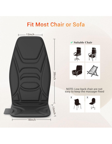 Cojín de Masaje con Calor Comrelax 28.5x25.8cm 1.33kg