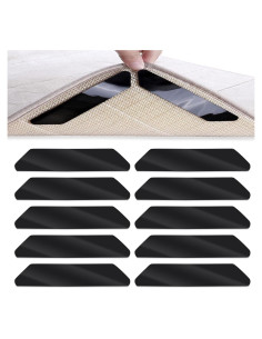 10 Sujetadores de Alfombra Reutilizables Cretty-Meet 13x2.5cm