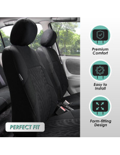 Funda de Asiento de Coche FH Group 7 Pasajeros Negro Universal 2