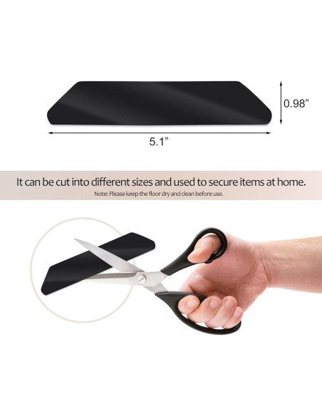 10 Sujetadores de Alfombra Reutilizables Cretty-Meet 13x2.5cm