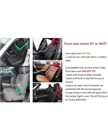 Cubiertas de Asiento de Auto YXQYOEOSO Ajuste Universal 5 Asientos