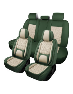 Funda de Asiento de Coche OTOEZ Cuero Nappa Universal Verde Beige