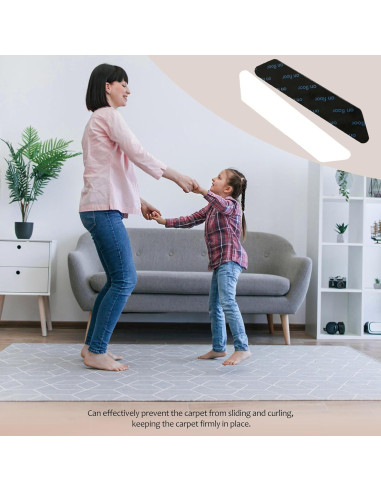 10 Sujetadores de Alfombra Reutilizables Cretty-Meet 13x2.5cm