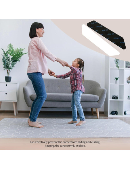 10 Sujetadores de Alfombra Reutilizables Cretty-Meet 13x2.5cm