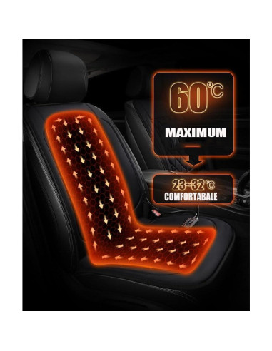 Funda de Asiento de Coche Buybai Universal Negro 127x52 cm