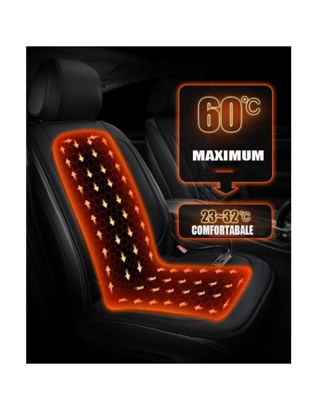 Funda de Asiento de Coche Buybai Universal Negro 127x52 cm