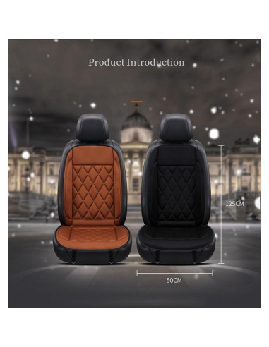 Funda de Asiento de Coche Buybai Universal Negro 127x52 cm