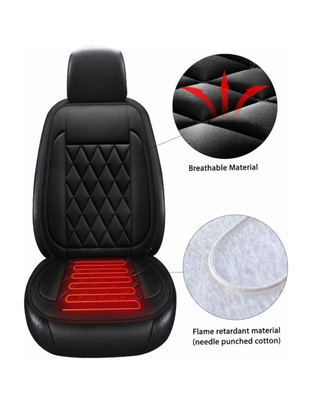 Funda de Asiento de Coche Buybai Universal Negro 127x52 cm