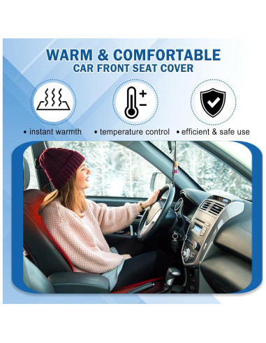 Funda de Asiento de Coche Buybai Universal Negro 127x52 cm