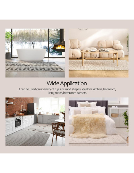 10 Sujetadores de Alfombra Reutilizables Cretty-Meet 13x2.5cm