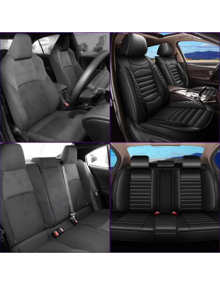 Fundas de Asiento JIAMAOXIN para Nissan Juke 2011-2017 Negro