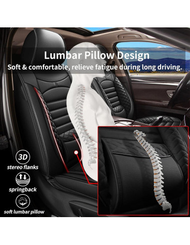 Fundas de Asiento JIAMAOXIN para Nissan Juke 2011-2017 Negro