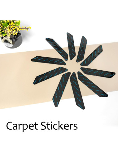 10 Sujetadores de Alfombra Reutilizables Cretty-Meet 13x2.5cm