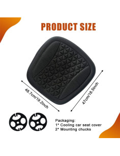 Funda de Asiento Automotriz HQRNYP Ventilada Antideslizante 2