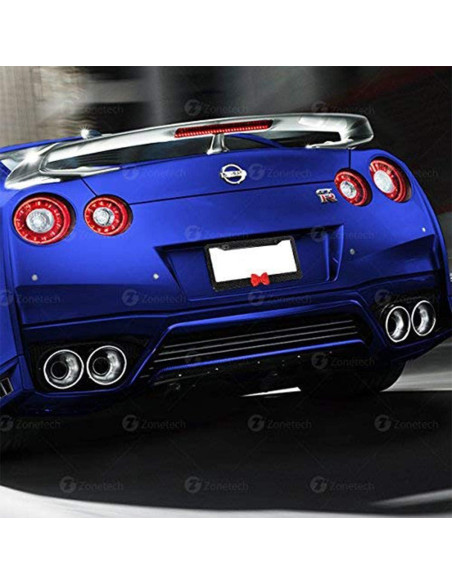 Marco de Placa de Licencia ZONETECH con Rhinestones Rojo