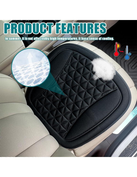 Funda de Asiento de Coche Refrigerante Tecledsn Negro
