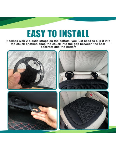 Funda de Asiento de Coche Refrigerante Tecledsn Negro