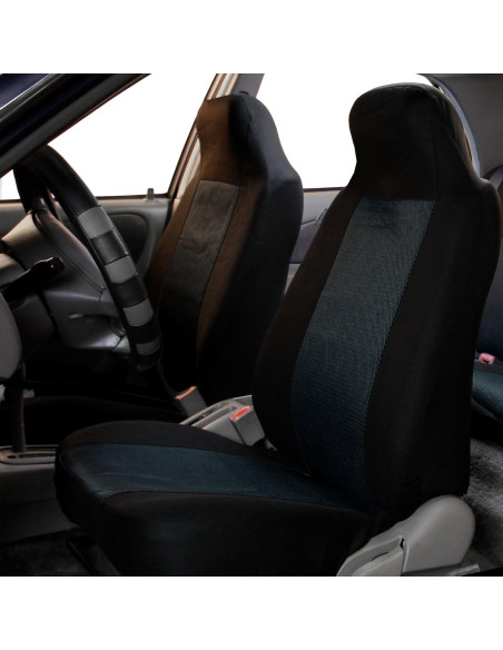 Fundas de Asiento de Coche FH Group Negro Ajuste Universal