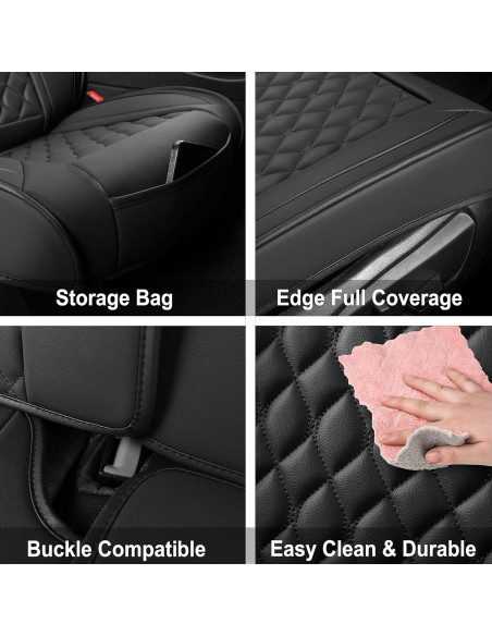 Fundas de Asiento de Coche Vankerful Ajuste Universal Negro