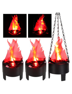 Lámpara de Llama Falsa LED 3 Pcs Macarrie 110V Decoración