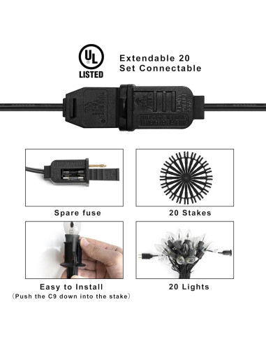 Luces de Cuerda de Llama Parpadeante C9 Beauty World 7.37m