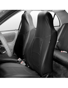 Cubiertas de Asiento de Cubo FH Group PU Cuero Negro - Ajuste Universal 2