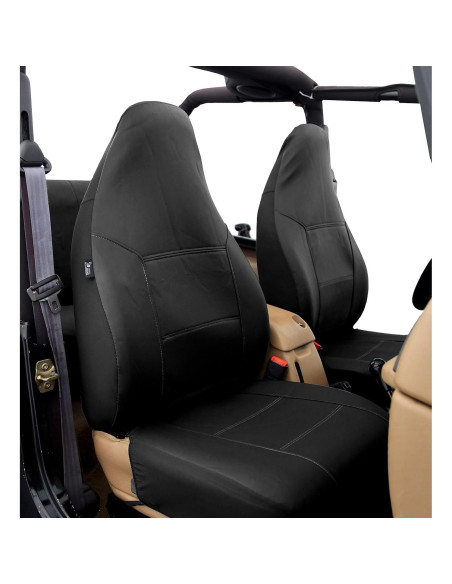 Cubiertas de Asiento de Cubo FH Group PU Cuero Negro - Ajuste Universal