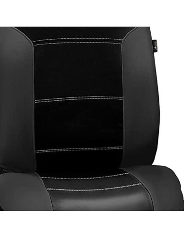 Cubiertas de Asiento de Cubo FH Group PU Cuero Negro - Ajuste Universal