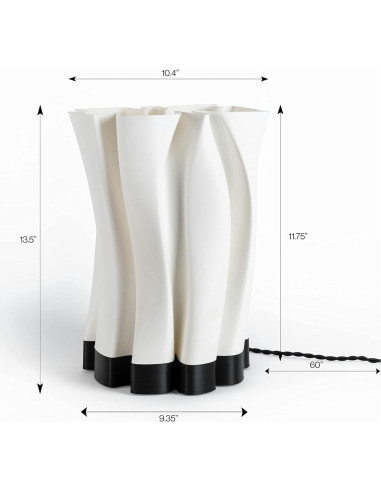 Lámpara de Mesa LED Regulable JONATHAN Y USA1002B 34.3 cm Blanca/Negra