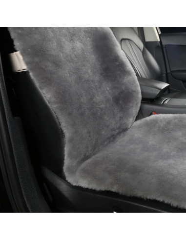 Cubierta de Asiento de Piel de Oveja AGFNGE Gris Universal