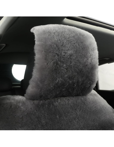 Cubierta de Asiento de Piel de Oveja AGFNGE Gris Universal