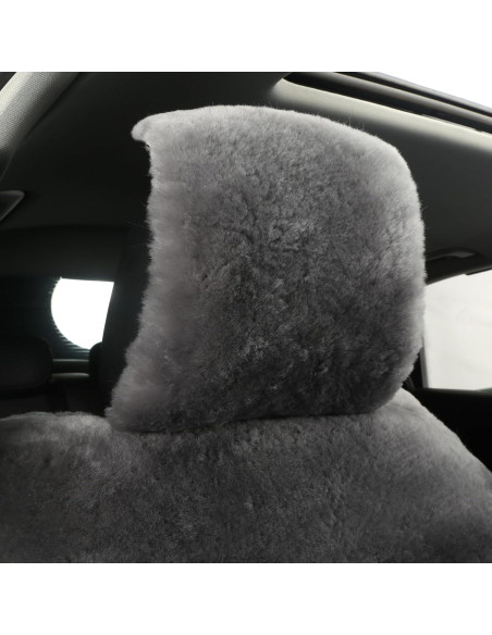 Cubierta de Asiento de Piel de Oveja AGFNGE Gris Universal