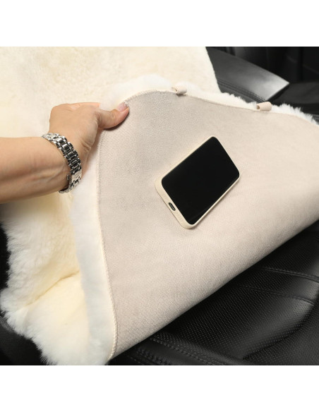 Cubierta de Asiento de Piel de Oveja AGFNGE Gris Universal