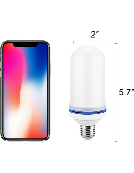 Bombillas Efecto Llama Yizco E26 - 4 Modos, Paquete de 4