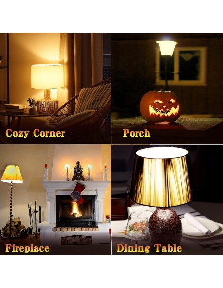 Bombillas Efecto Llama Yizco E26 - 4 Modos, Paquete de 4