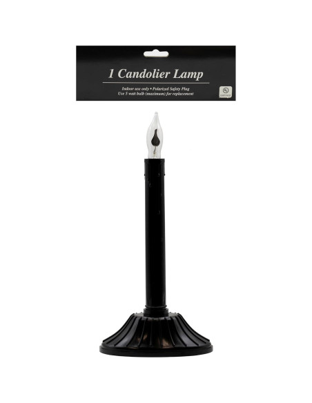 Lámpara de Vela Interior Parpadeante Negra Creative Hobbies 24.1 cm