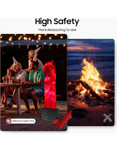 Lámpara de Llama Falsa 3D SpaceBovae 100W LED Decorativa