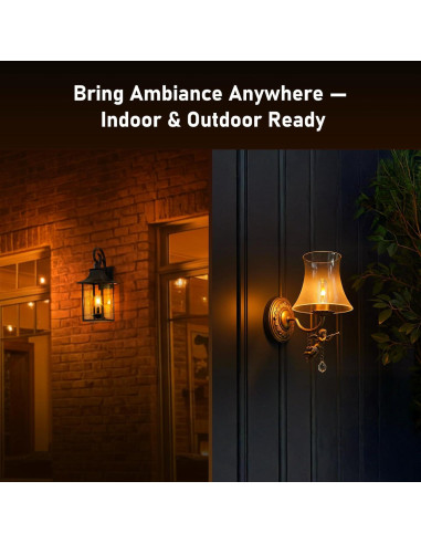 Bombillas LED de Llama Hompavo - Paquete de 2, 3W, E26