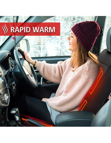 Funda de Asiento de Coche Buybai Universal Negra Ajustable