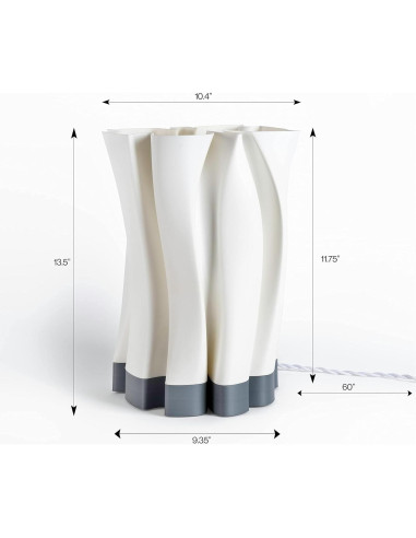 Lámpara de Mesa LED Dimmable Jonathan Y USA1002C 34.3cm