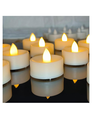 Paquete de 36 Velas LED Sin Llama Jingtech 3.81 cm Duraderas