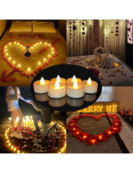 Paquete de 36 Velas LED Sin Llama Jingtech 3.81 cm Duraderas