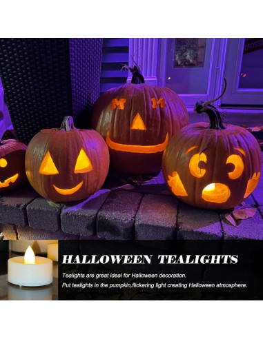 Paquete de 36 Velas LED Sin Llama Jingtech 3.81 cm Duraderas