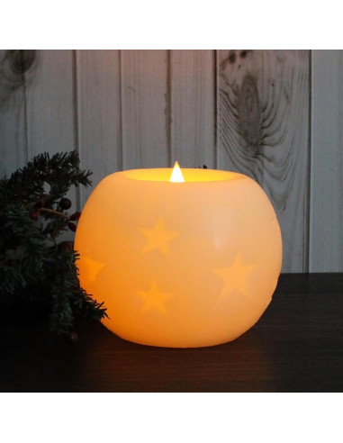 Vela LED Esférica CVHOMEDECO 12.7 cm con Control Remoto