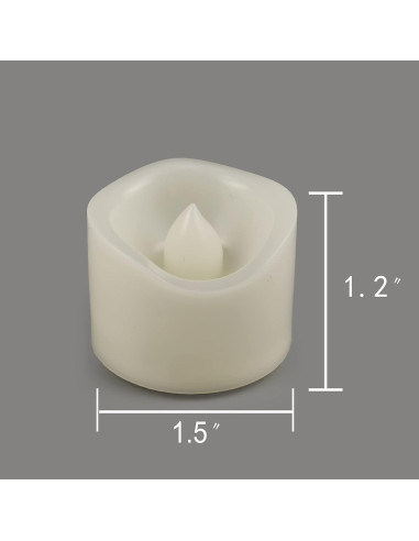 Velas LED Sin Llama Jingtech 48 Piezas Blancas Cálidas