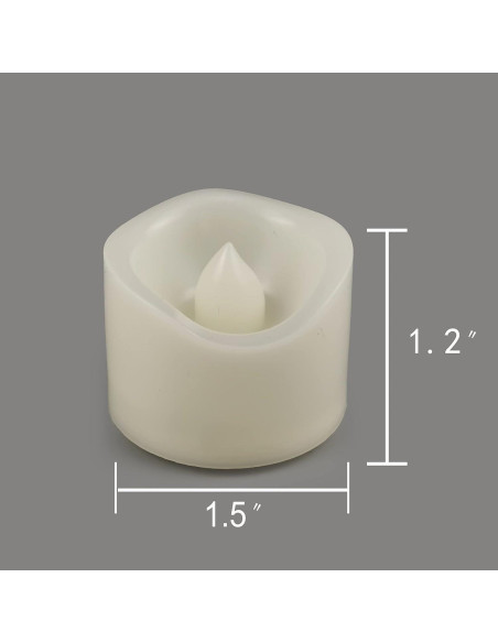Velas LED Sin Llama Jingtech 48 Piezas Blancas Cálidas