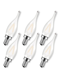 Bombillas LED Candelabro Genixgreen 1.5W 2700K Paquete de 6