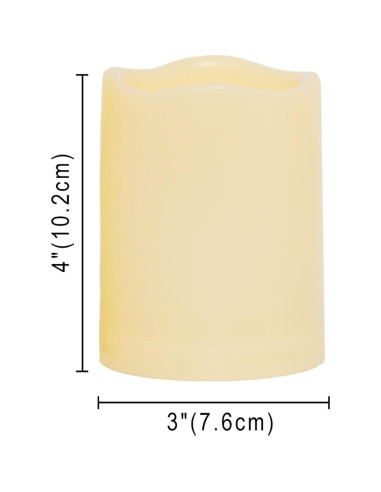 Vela LED de Pilar a Prueba de Agua Jingtech 7.62x10.16cm con Control Remoto