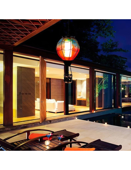 Linterna Solar de Globo Aerostático YELENEW 15x47cm Impermeable